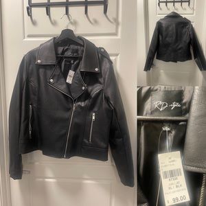 Womens RD Style Faux Leather Jacket size XL
